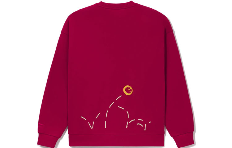 Li-Ning x Disney Crossover Series Cartoon Alphabet Printing Sports Loose Pullover Couple Style Chicago Bulls 'Red' AWDS547-3
