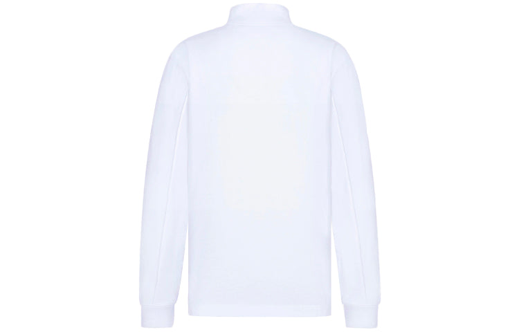 Men's DIOR SS22 Logo Plain Weave Knit Long Sleeves White T-Shirt 213J649B0554-C001