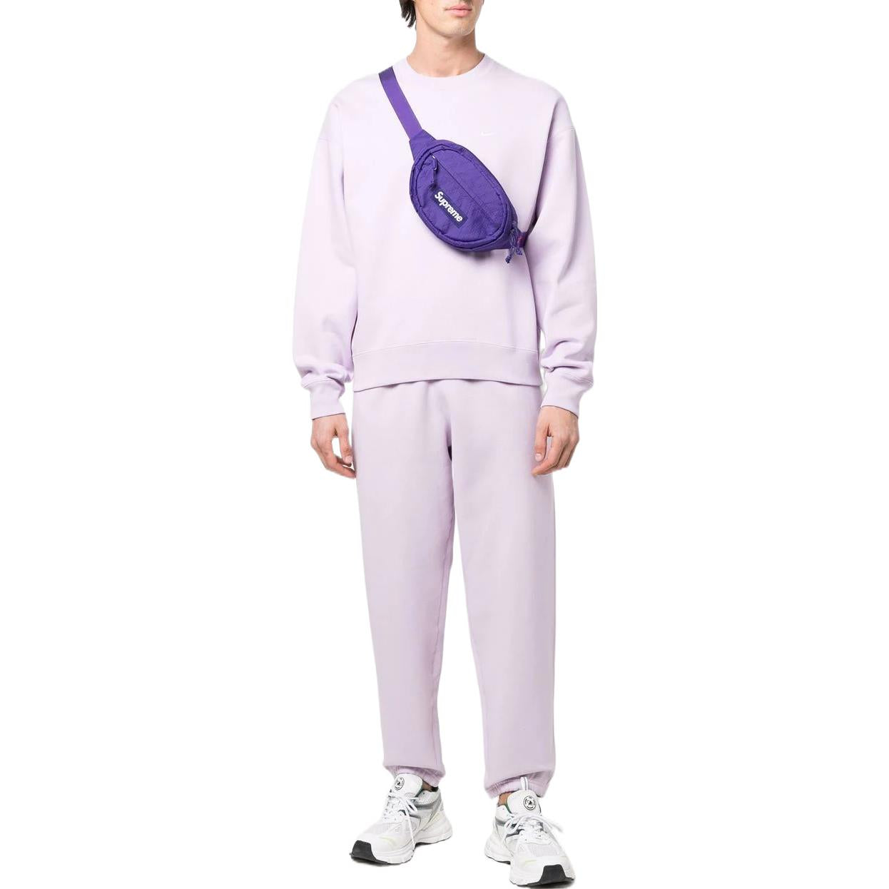 Men's Nike Logo Embroidered Casual Solid Color Sports Pants/Trousers/Joggers Light Purple CW5460-530