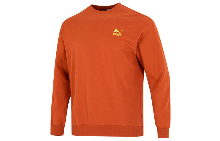 PUMA Logo Crew Neck Sweatshirt 'Orange' 538780-64