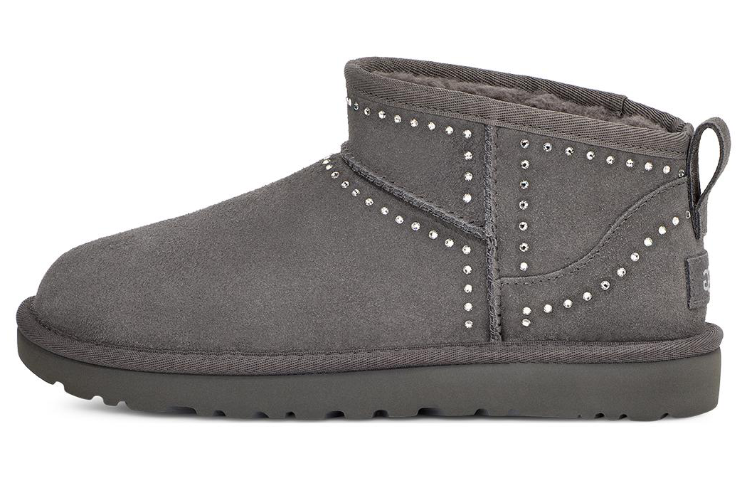 (WMNS) UGG Classic Ultra Mini Bling 'Dark Grey' 1119871-CHRC