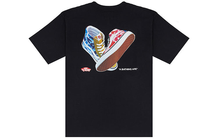 Vans x BAPE Sk8-Hi T-Shirt 'Black' VN0A7XQ8448