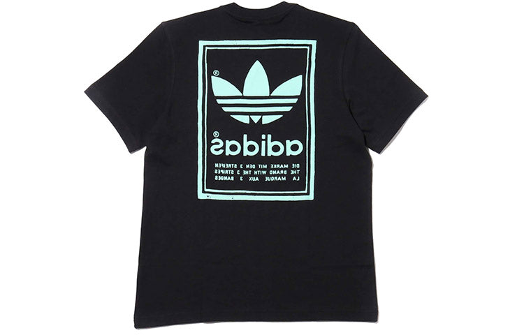 adidas originals Printing Casual Short Sleeve Black DJ2712