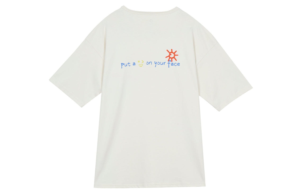 Converse Put-a-Smile-On-Your-Face Logo T-Shirt 'White' 10024879-A01