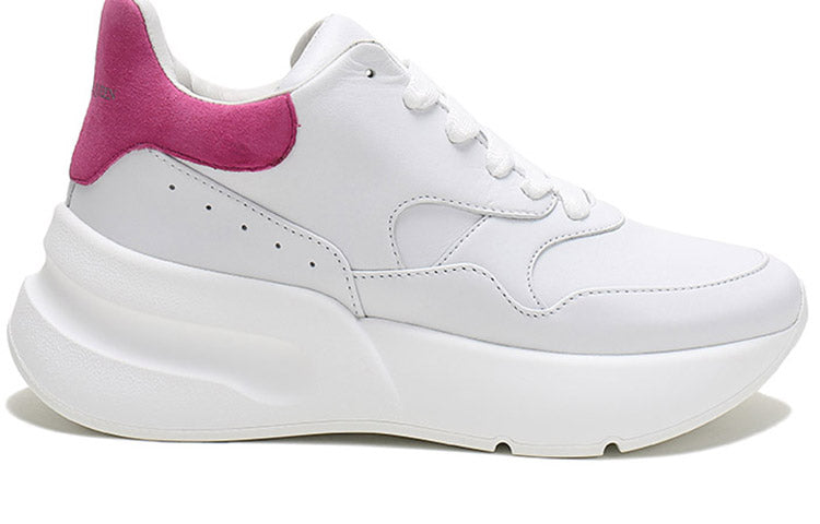 (WMNS) Alexander McQueen Oversized Runner Sneakers 'White Rose Pink' 586410WHRUB9373