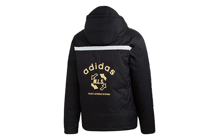 adidas originals Adv 2in1 Jkt Stay Warm Detachable vest Reflective hooded down Jacket Black GJ6734