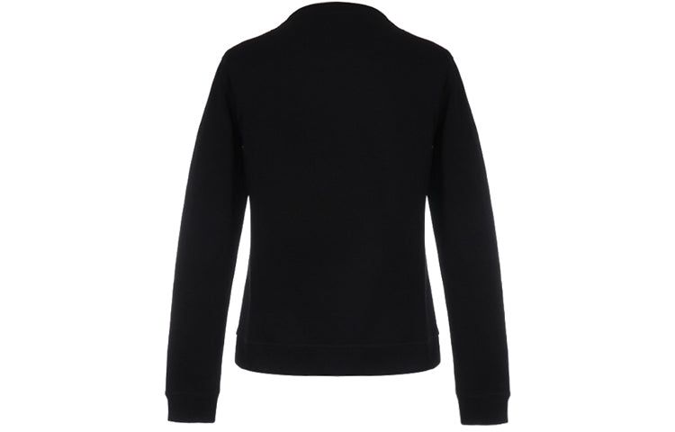 KENZO Tiger Head Embroidery Pattern Cotton Round Collar Long Sleeve Female Black FA5-2SW705-4XA-99
