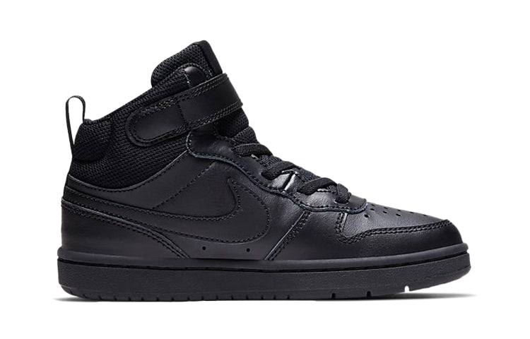 (PS) Nike Court Borough Mid 2Velcro 'Triple Balck' CD7783-001