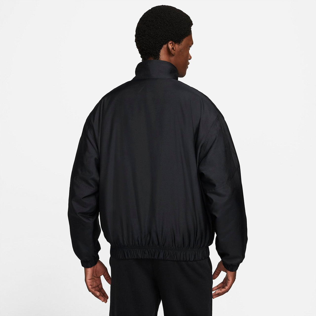 Nike Lab Solo Swoosh Satin Bomber Jacket 'Black Kumquat' DN1266-010
