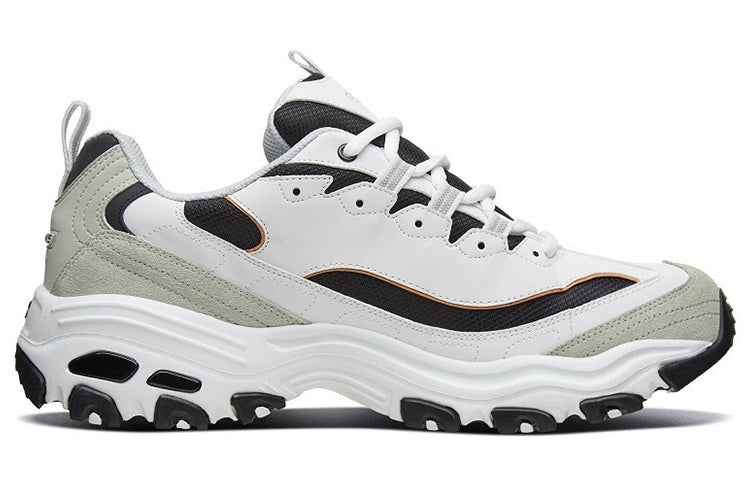 Skechers D'Lites 1.0 Low Running Shoes White/Grey 666114-WLGY