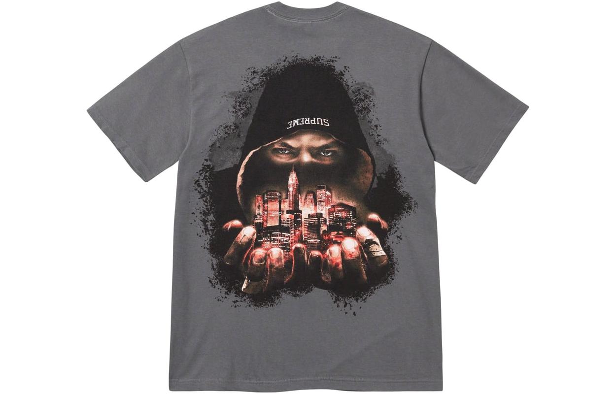 Supreme FW23 Week 7 Fighter T-shirt 'Grey' SUP-FW23-133