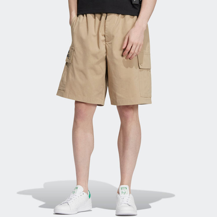 adidas originals x Charr Morita Crossover Logo Printing Straight Loose Shorts Brown HR3465
