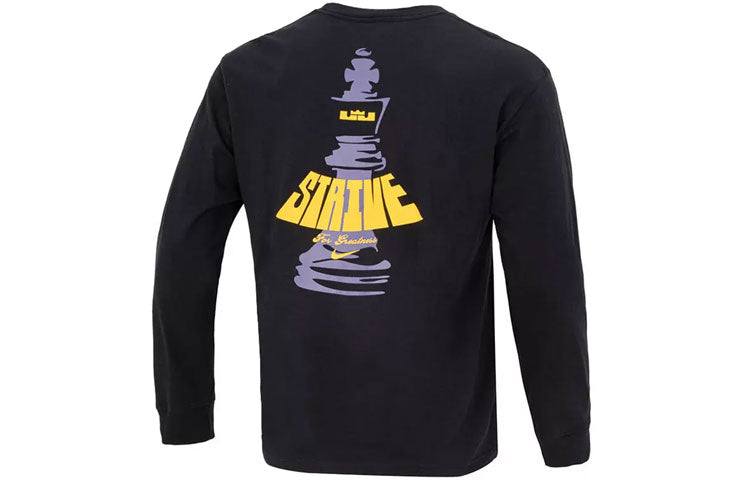 Nike graphic printed long sleeves shirt 'Black' DV9723-010
