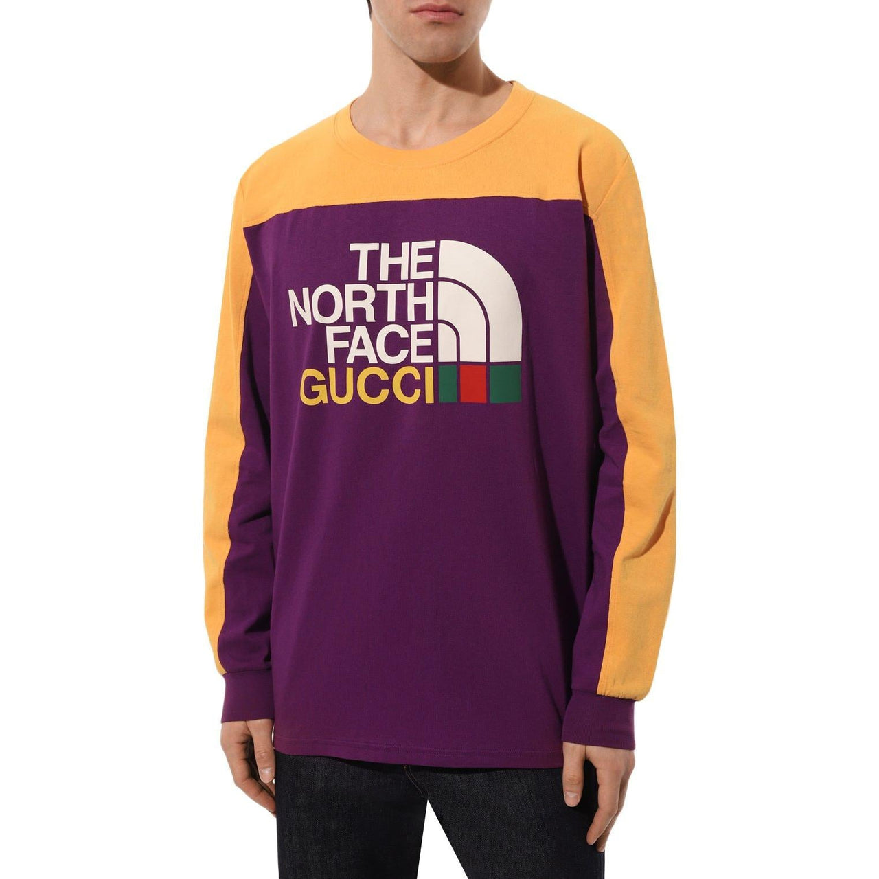 Gucci x The North Face Long Sleeve Cotton T-Shirt 'Purple Yellow' 671439-XJDRA-5481
