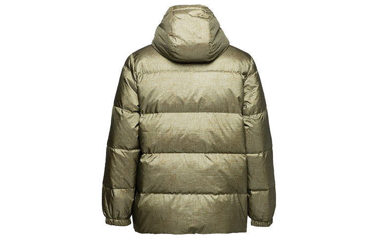 Converse Mid-length Printed Down Puffer Jacket 'Metallic Green' 10007262-A01