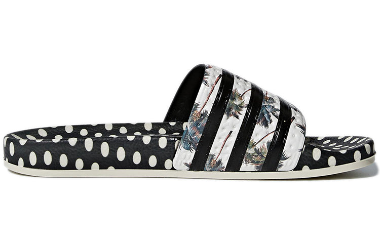 (WMNS) adidas Adilette Slide 'Black White Silver' CM8224