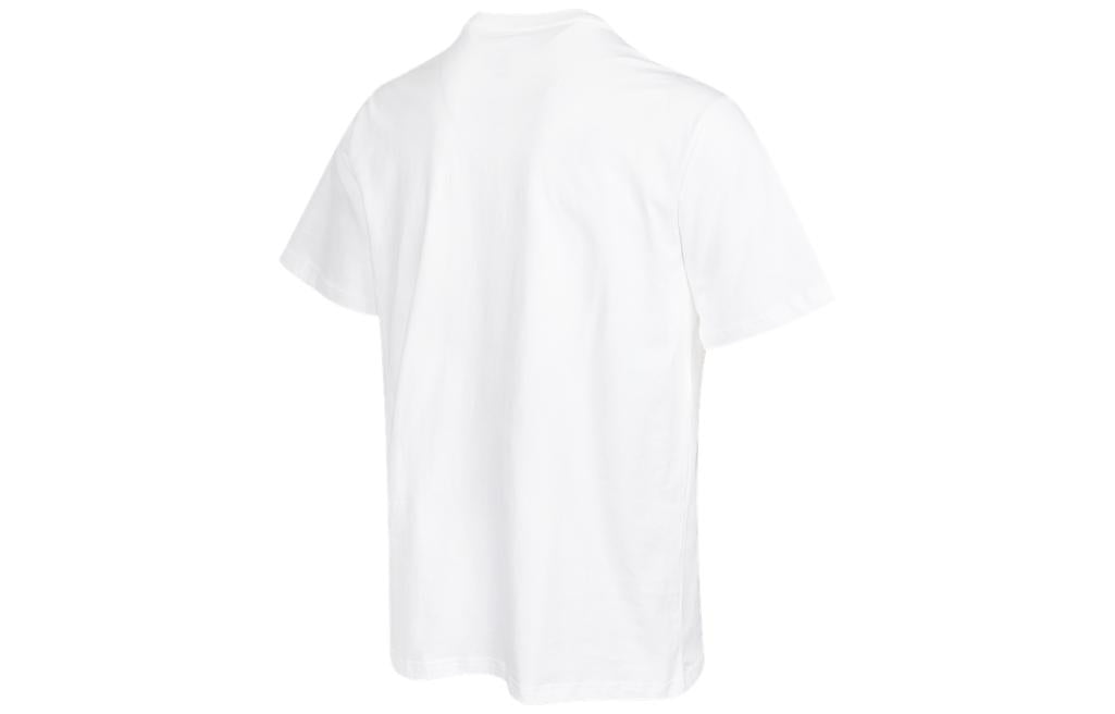 Men's Converse Solid Color Chest Pattern Printing Round Neck Short Sleeve White 10022936-A01