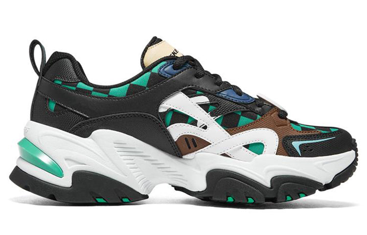 (WMNS) Skechers Stamina V2 'Black Green' 896125-BKMT