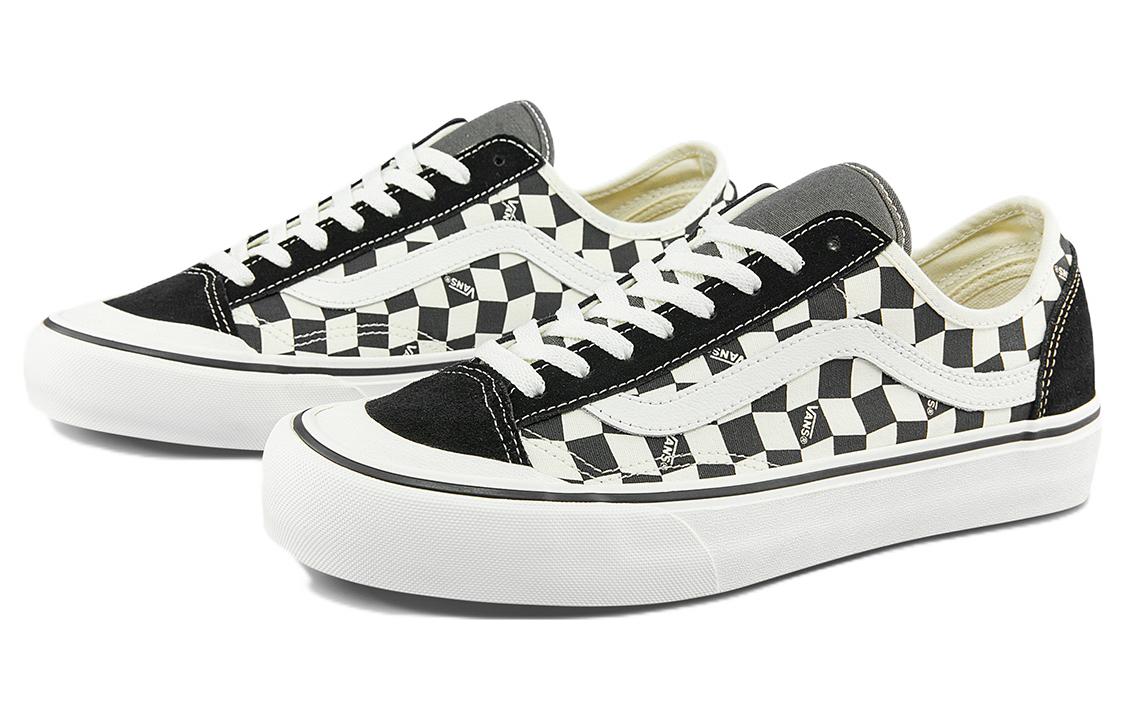 Vans Style 136 Decon Vr3 SF Casual Low Top Skateboarding Shoes Unisex Black White Grid  VN0A4BX91KP