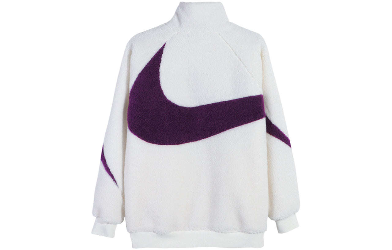 Nike Big Logo Lamb Velvet Jacket Sail White DH2474-156