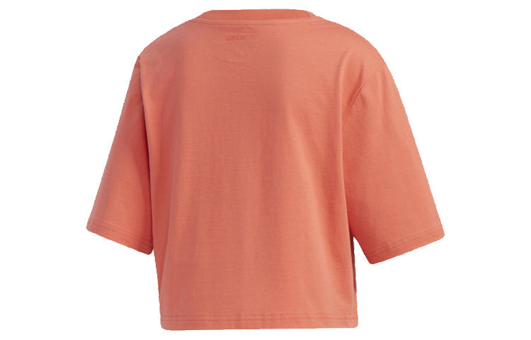 (WMNS) adidas neo Casual Sports Short Sleeve Red GP8573