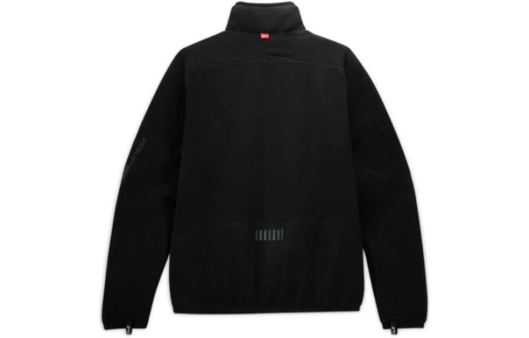 Nike x Travis Scott Solid Color Half Zipper Pocket Stand Collar Casual Jacket 'Black' DM1283-010