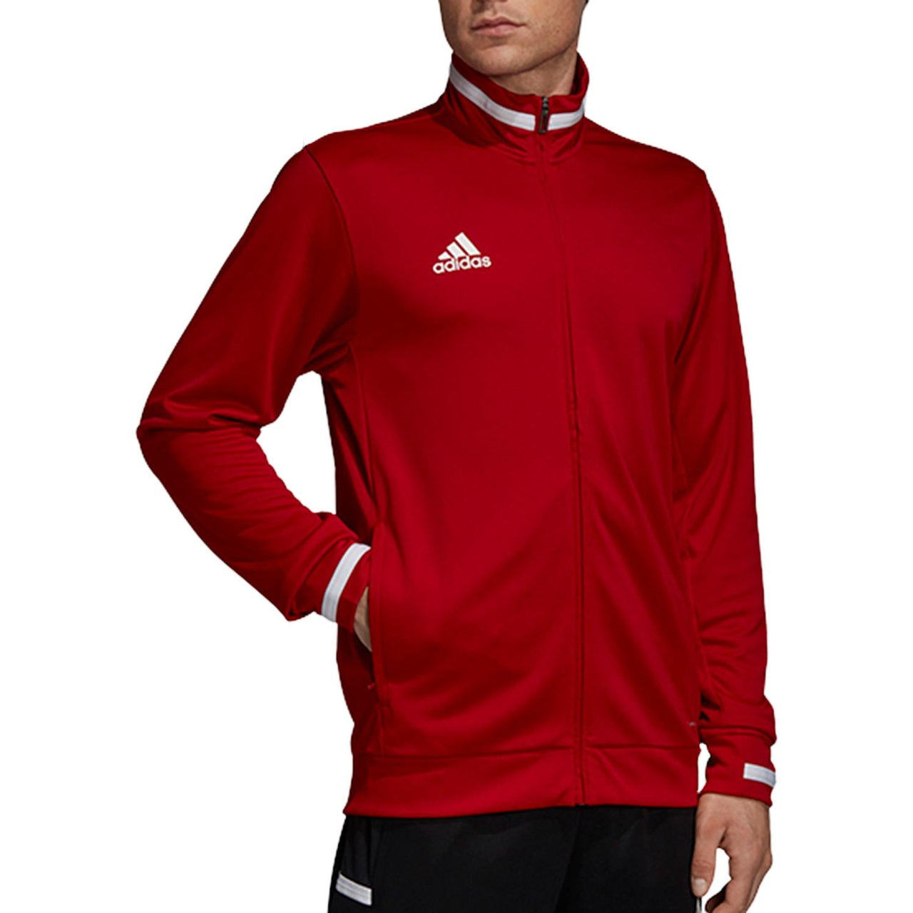 adidas Team 19 Track Jacket 'Power Red White' DX7323