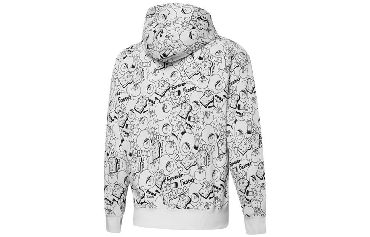 PUMA Club All Over Print Full Zip Hoodie Jacket 'White' 533201-52