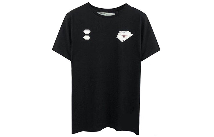 Off-White C/O Virgil Abloh Men'S Black Hand Card Over Tee OMAA038E191850111088