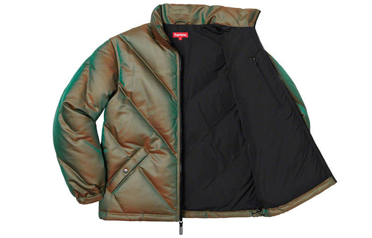 Supreme FW19 Week 11 Iridescent Puffy Jacket Green SUP-FW19-960