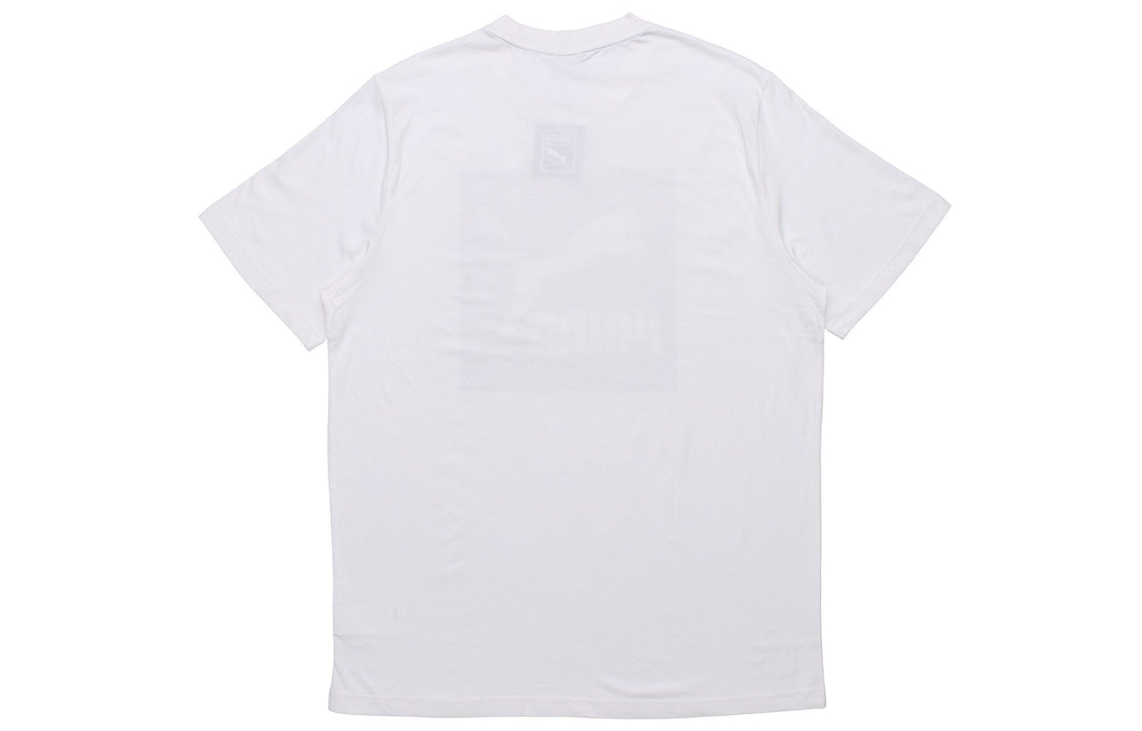PUMA Logo Round Neck Short Sleeve White 579871-02