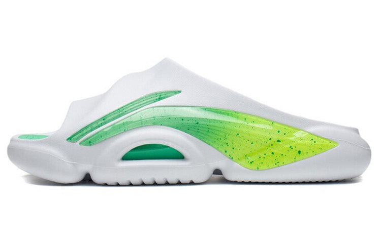 (WMNS) Li-Ning 8 PE Courtside Sport Slides 'White Green' ABTS010-14