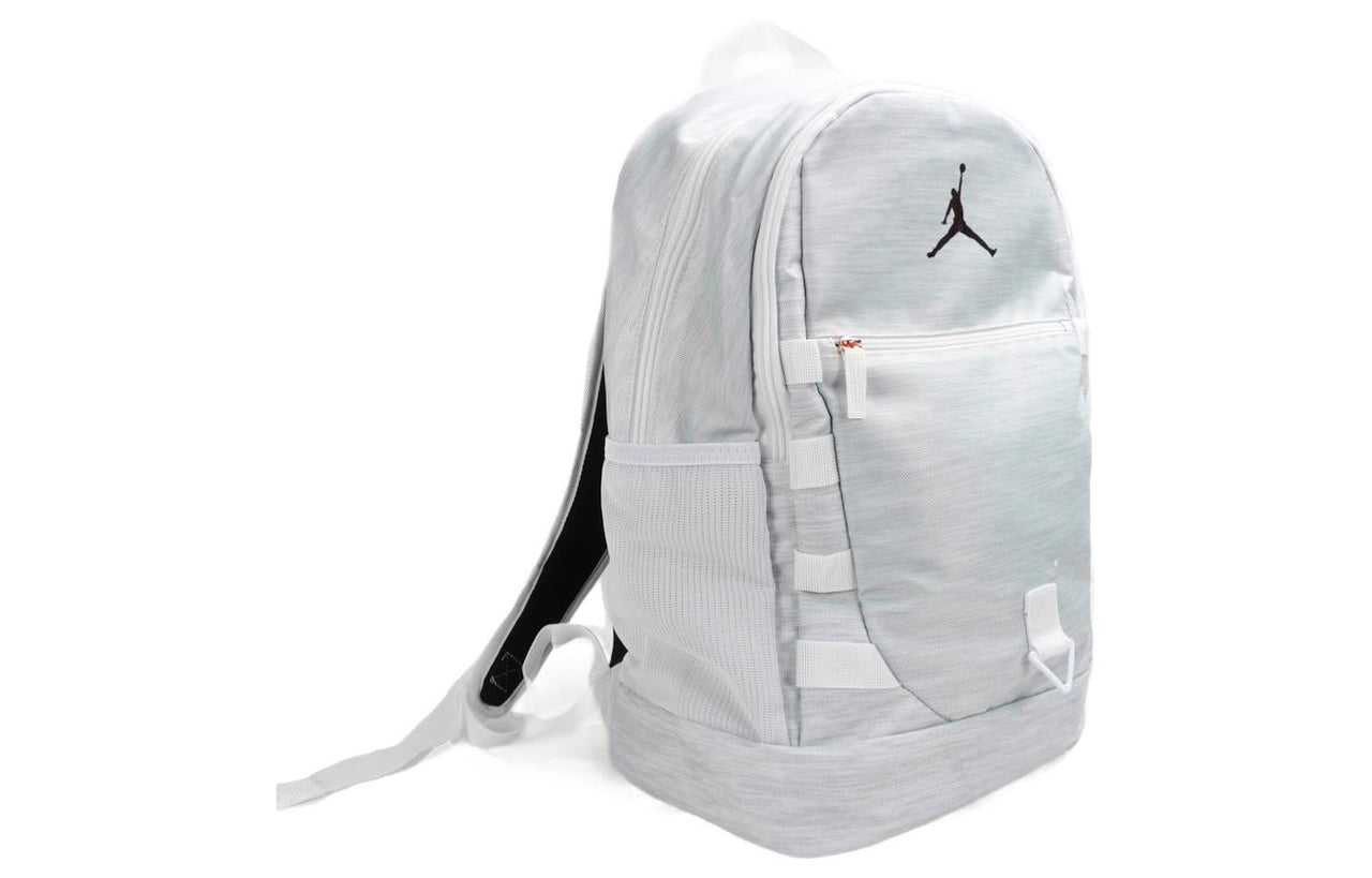 Air Jordan Athletic Large Capacity Zipper Laptop Bag Schoolbag Backpack Large Unisex White  Grey FB1766-106