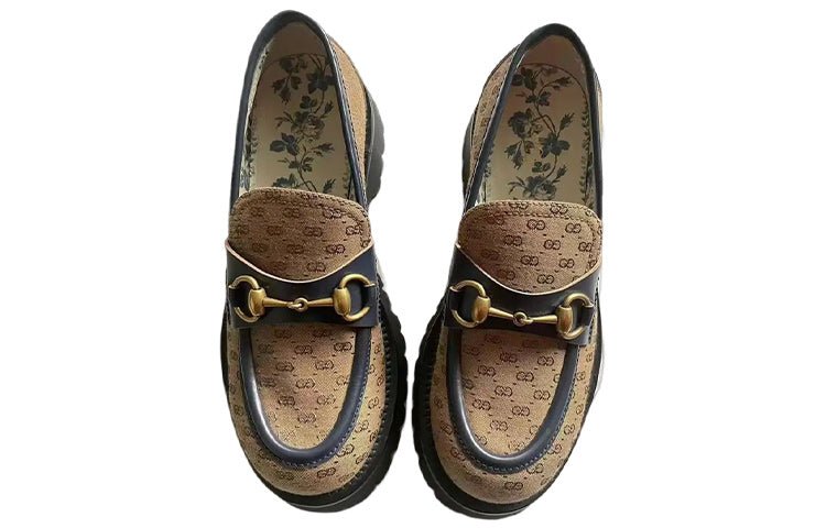 (WMNS) Gucci GG Horsebit Loafers 'Beige Brown' 661536-99WP0-2671