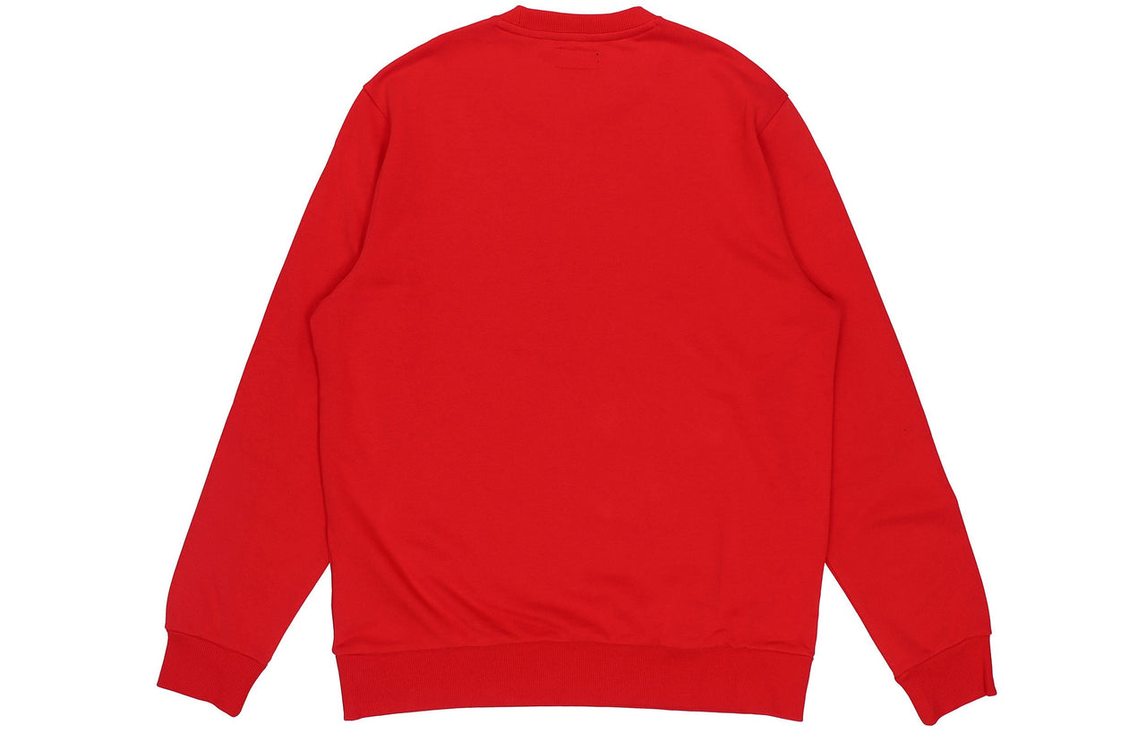 Men's Converse Casual Sports Logo Round Neck Pullover Red 10020345-A11
