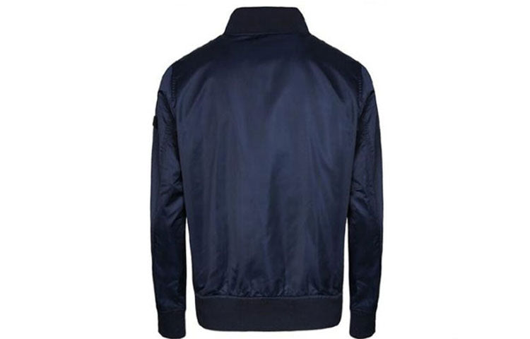 Converse Casual Sports Stand Collar Baseball Jacket 'Navy' 10007769-A02