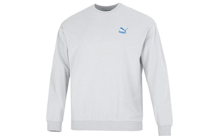 PUMA Logo Crew Neck Sweatshirt 'Grey' 538780-09