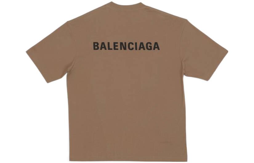 Balenciaga Logo T-Shirt Medium Fit 'Tan' 612966TMVF47761