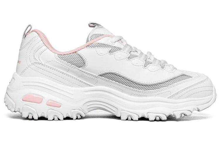 (WMNS) Skechers D'lites 1.0 GS White/Grey/Pink 66666214-WGYP