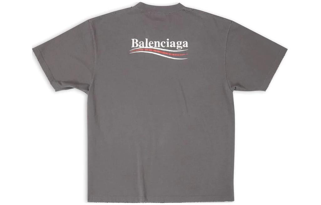 Balenciaga Political Campaign T-Shirt Large Fit 'Grey' 641655TNVG51227