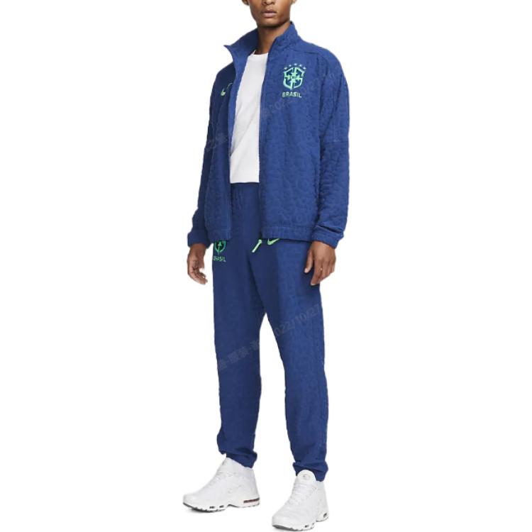 Nike Brazil Men's French Terry Football Tracksuit Bottoms DX2046-490