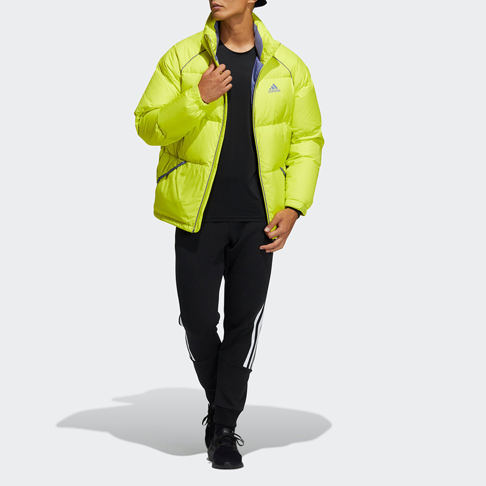 adidas Terrex Super Puffy JKT Outdoor Sports Stay Warm Stand Collar Down Jacket 'Green Yellow' H20752