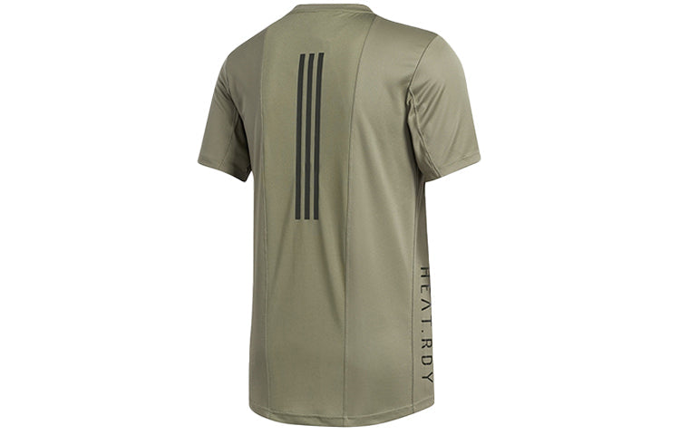 adidas Soccer/Football Training Sports Round Neck Short Sleeve Green FM2101