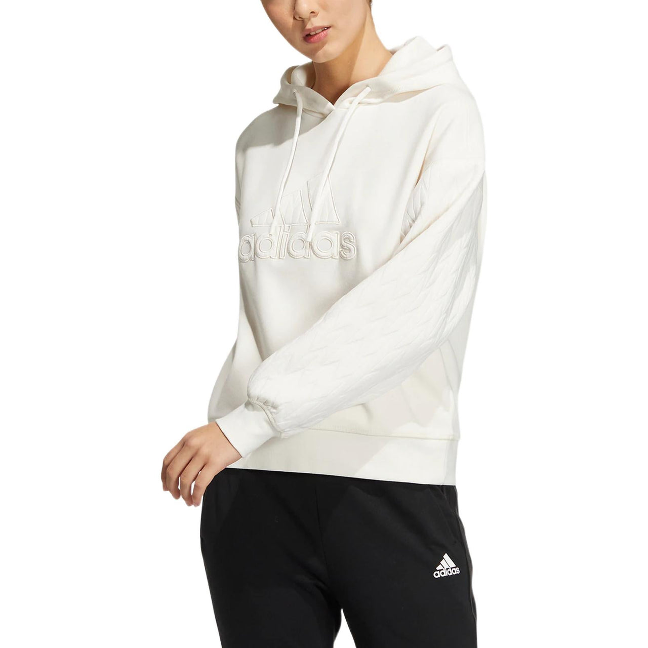 (WMNS) adidas Met Hoodie 'White' HM7104