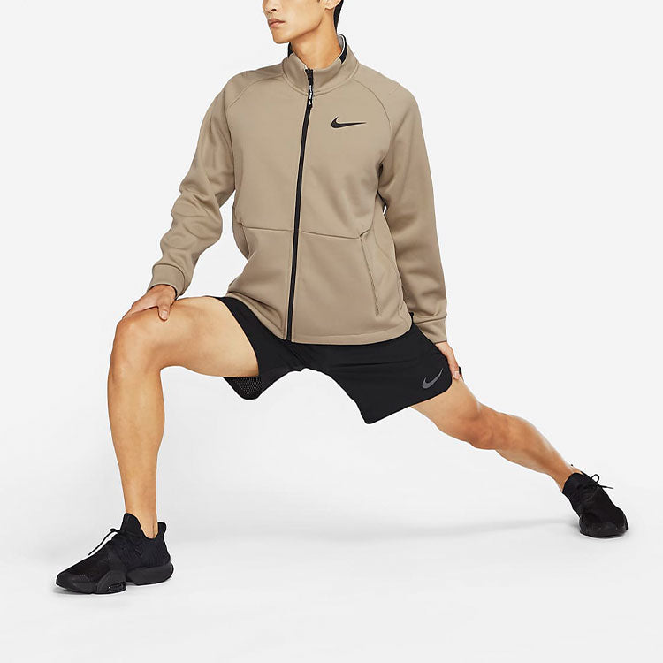 Nike Full-length zipper Cardigan Long Sleeves Training Jacket Khaki DM5941-247