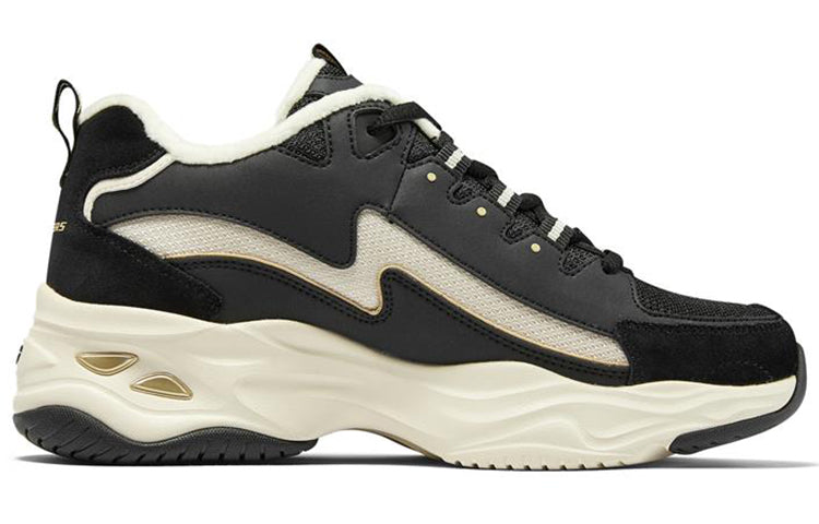 (WMNS) Skechers DLites 4.0 'Black Gold' 896044-BKGD