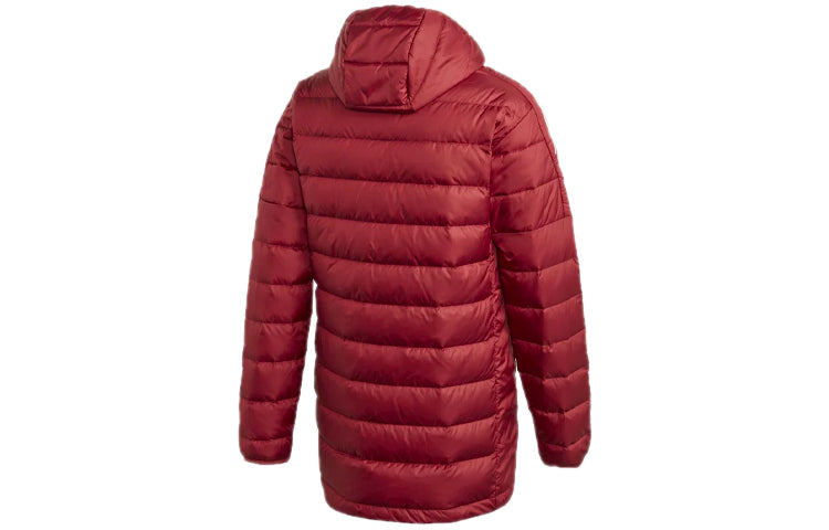 adidas Winter Long Cap Down Jacket Male Red GH4606