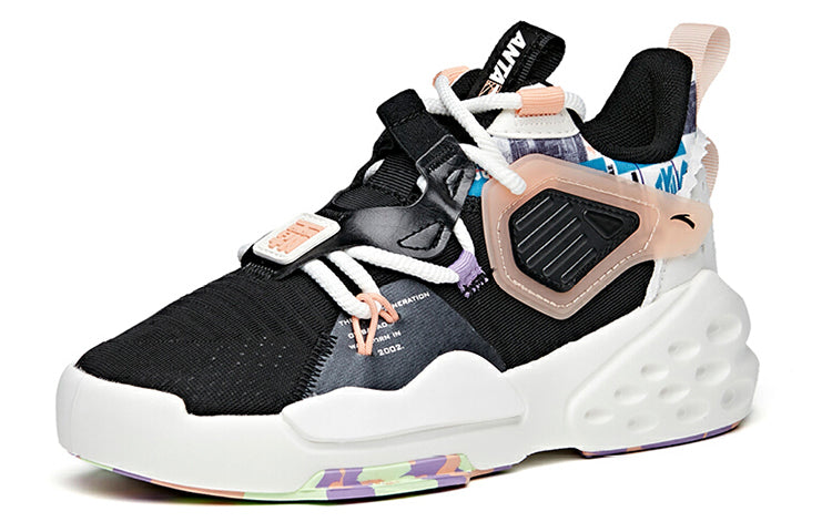 (WMNS) ANTA Badao Mid 'Black Pink White' 122128084-5