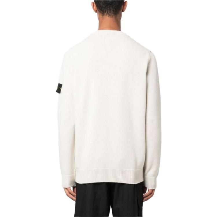 STONE ISLAND Logo Patch Knit Sweater 'Off-white' 7915508A3-V0097