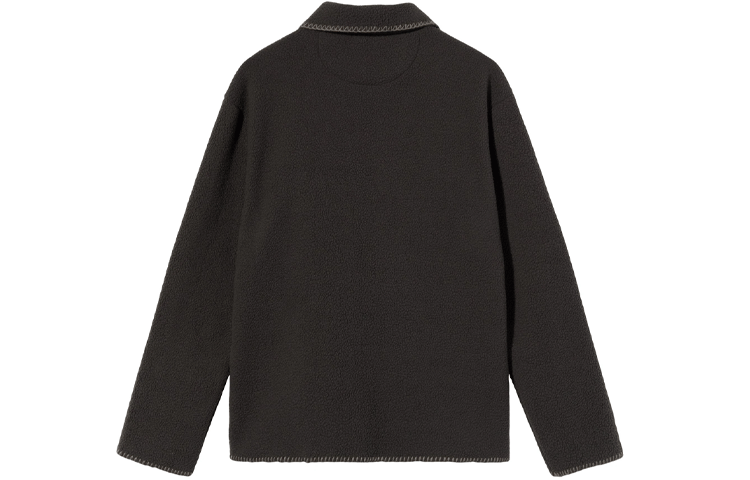 Stussy Woodsy Blanket Stitch Fleece Jacket 'Black' 218128